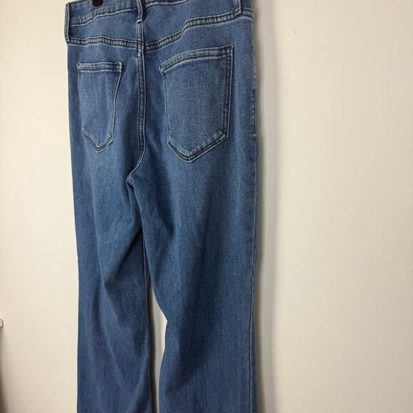 Old Navy Womens High-Rise Wow Flare Stretch Pockets Casual Medium Blue Jeans 8 - Picture 7 of 10